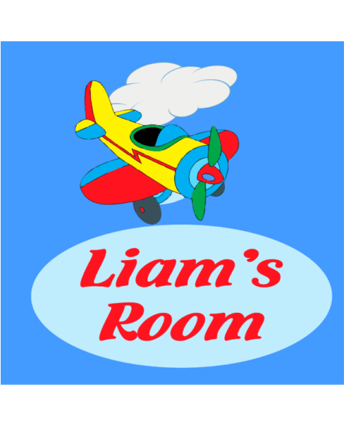 Airplane Custom Room Signs -Add Name